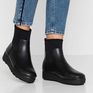 NWOT Hunter Refined Slim Fit Neoprene Creeper Chelsea Ankle Rain Boot